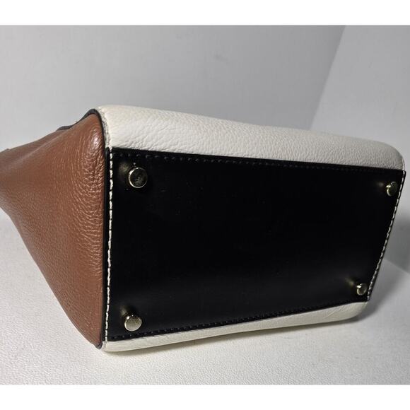 Kate Spade Houston Street Leo Pebble Leather Satchel Bag Color Block - Picture 8 of 13